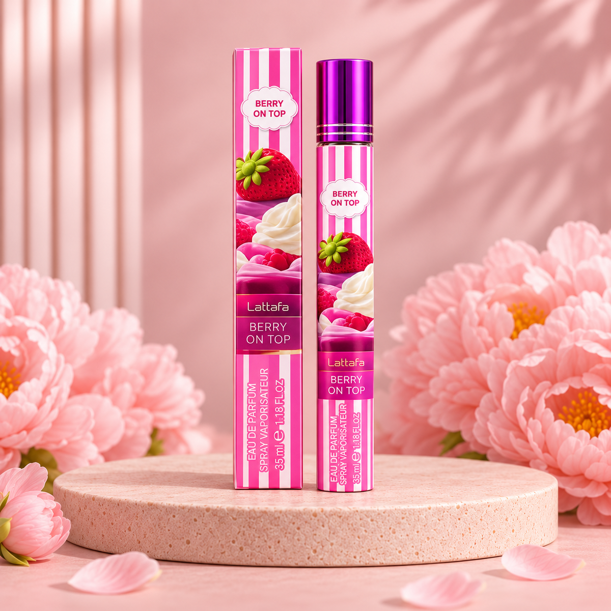 berry on top 35 ml spray included in the six-piece gift set